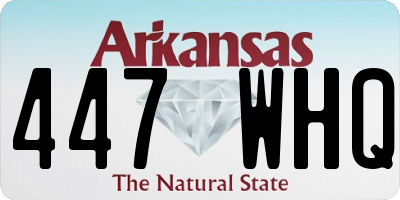 AR license plate 447WHQ