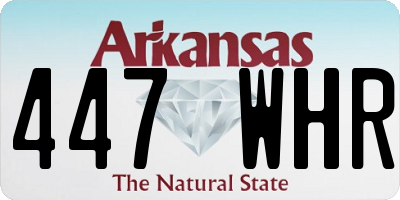 AR license plate 447WHR