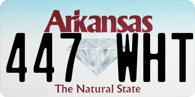 AR license plate 447WHT