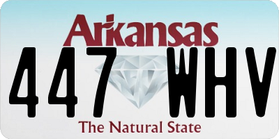 AR license plate 447WHV