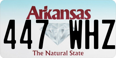 AR license plate 447WHZ