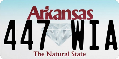 AR license plate 447WIA