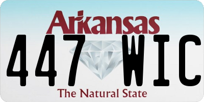 AR license plate 447WIC