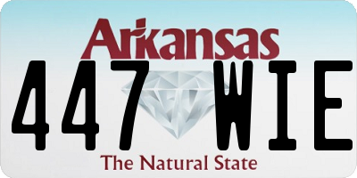 AR license plate 447WIE