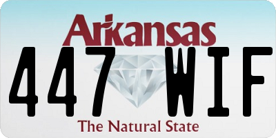 AR license plate 447WIF