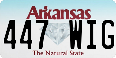 AR license plate 447WIG