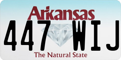 AR license plate 447WIJ