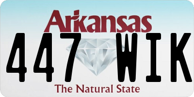 AR license plate 447WIK