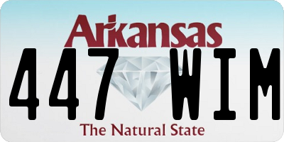 AR license plate 447WIM