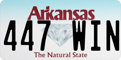 AR license plate 447WIN