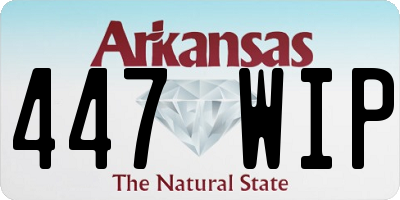 AR license plate 447WIP
