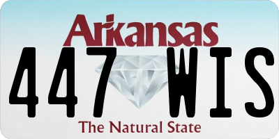 AR license plate 447WIS