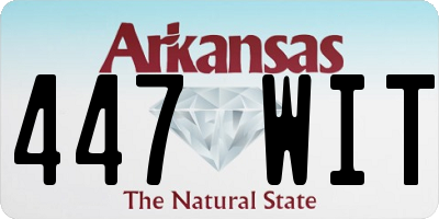 AR license plate 447WIT