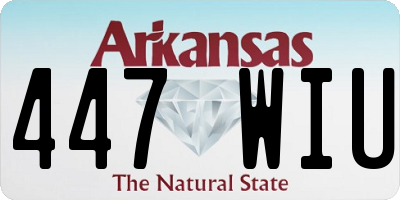 AR license plate 447WIU
