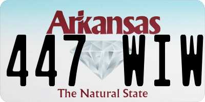 AR license plate 447WIW