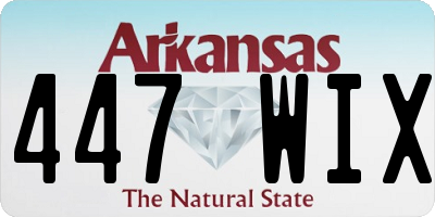 AR license plate 447WIX