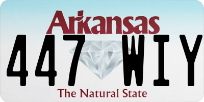 AR license plate 447WIY