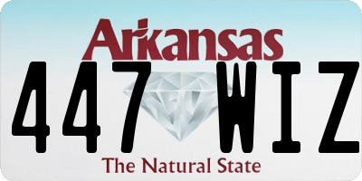 AR license plate 447WIZ