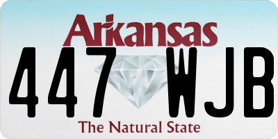 AR license plate 447WJB