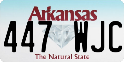 AR license plate 447WJC