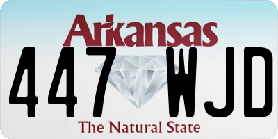 AR license plate 447WJD