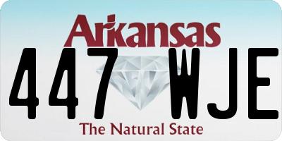 AR license plate 447WJE