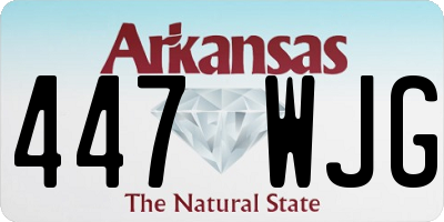 AR license plate 447WJG