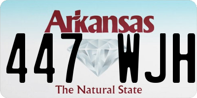 AR license plate 447WJH
