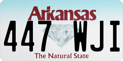 AR license plate 447WJI
