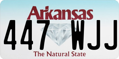 AR license plate 447WJJ