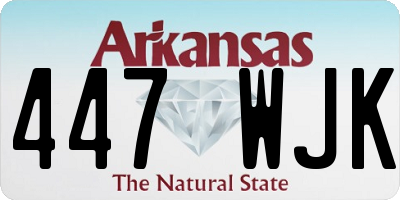 AR license plate 447WJK