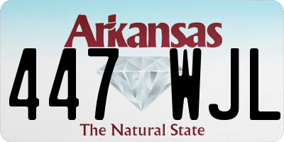 AR license plate 447WJL