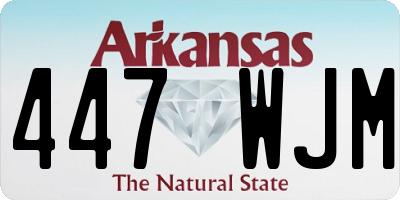 AR license plate 447WJM