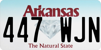 AR license plate 447WJN