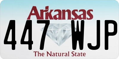 AR license plate 447WJP