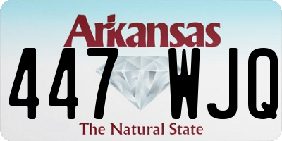 AR license plate 447WJQ
