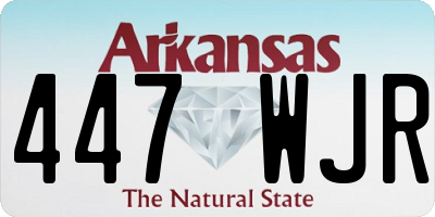 AR license plate 447WJR
