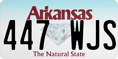 AR license plate 447WJS
