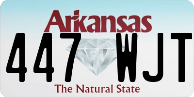 AR license plate 447WJT