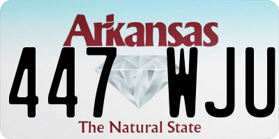 AR license plate 447WJU
