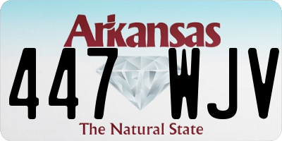 AR license plate 447WJV