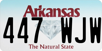 AR license plate 447WJW
