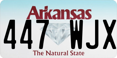 AR license plate 447WJX