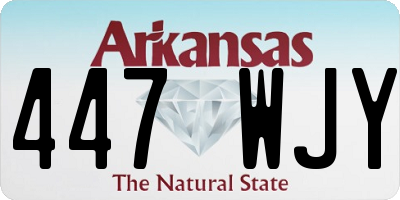 AR license plate 447WJY