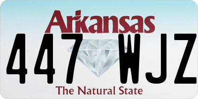 AR license plate 447WJZ