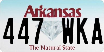 AR license plate 447WKA