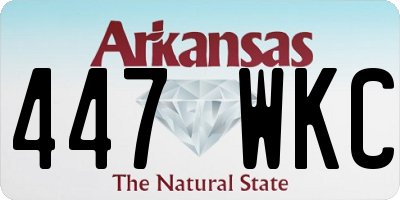 AR license plate 447WKC
