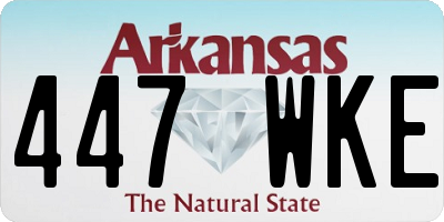 AR license plate 447WKE