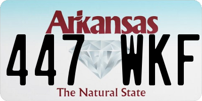 AR license plate 447WKF
