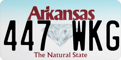 AR license plate 447WKG